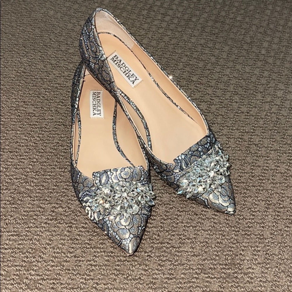 Badgley Mischka Valeria Crystal Embellished Flat